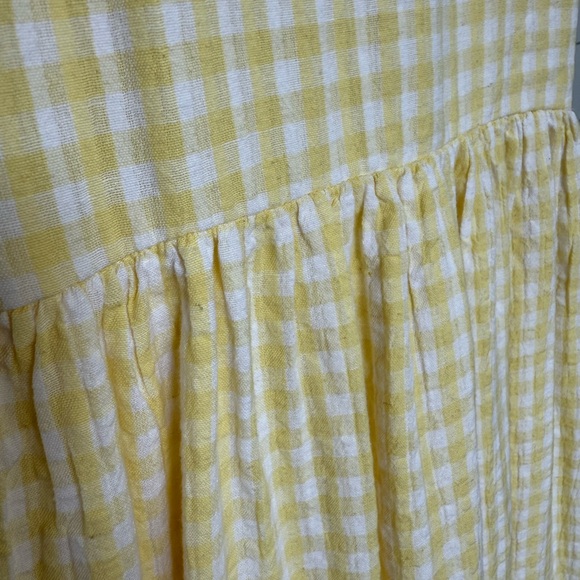 American Eagle Outfitters Yellow Check Midi Dress - Picture 4 of 9
